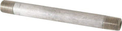 Merit Brass - Schedule 80, 1/4" Pipe x 5" Long, Grade 316/316L Stainless Steel Pipe Nipple - Seamless & Threaded - Americas Industrial Supply