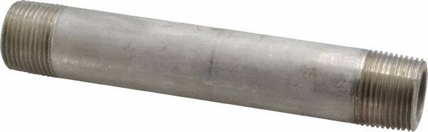 Merit Brass - Schedule 80, 3/4" Pipe x 6" Long, Grade 316/316L Stainless Steel Pipe Nipple - Seamless & Threaded - Americas Industrial Supply