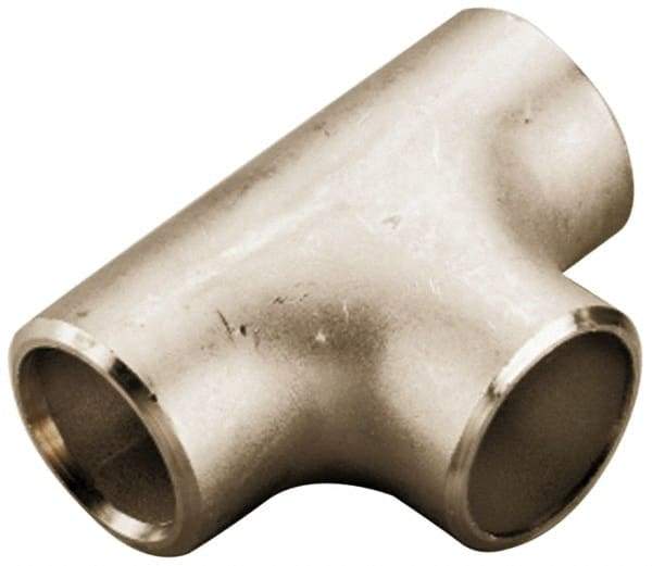 Merit Brass - 6" Grade 316L Stainless Steel Pipe Tee - Butt Weld x Butt Weld x Butt Weld End Connections - Americas Industrial Supply