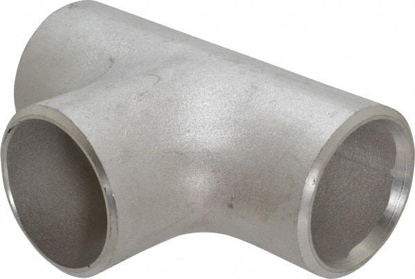 Merit Brass - 1-1/2" Grade 316L Stainless Steel Pipe Tee - Butt Weld x Butt Weld x Butt Weld End Connections - Americas Industrial Supply