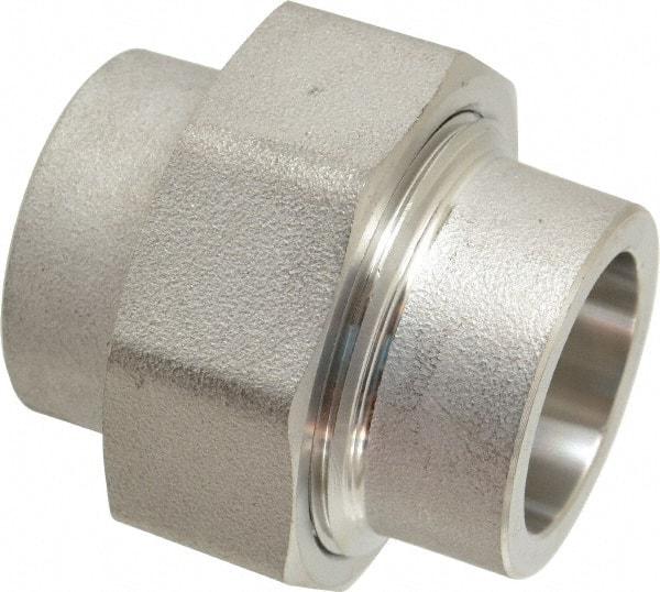 Merit Brass - 1" Grade 316 Stainless Steel Pipe Union - Socket Weld x Socket Weld End Connections, 3,000 psi - Americas Industrial Supply