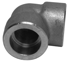 Merit Brass - 3/4" Grade 316 Stainless Steel Pipe 90° Elbow - Socket Weld x Socket Weld End Connections, 3,000 psi - Americas Industrial Supply