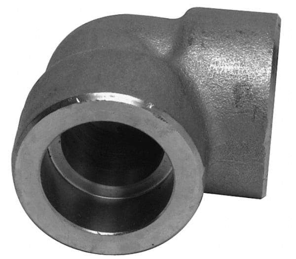 Merit Brass - 2" Grade 316 Stainless Steel Pipe 90° Elbow - Socket Weld x Socket Weld End Connections, 3,000 psi - Americas Industrial Supply