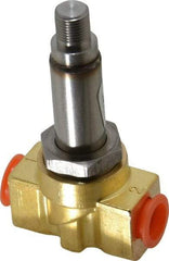 Parker - 1/4" Port, Brass Solenoid Valve - Closed, FKM Seal - Americas Industrial Supply