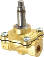 Parker - 3/8" Port, Brass Solenoid Valve - Closed, NBR Seal - Americas Industrial Supply