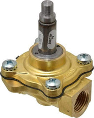 Parker - 1/2" Port, Brass Solenoid Valve - Closed, NBR Seal - Americas Industrial Supply