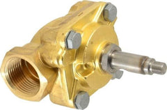 Parker - 1" Port, Brass Solenoid Valve - Closed, NBR Seal - Americas Industrial Supply