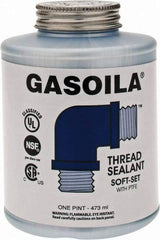 Federal Process - 1 Pt Brush Top Can Blue/Green Easy Seal Applicator with Gasoila Soft-Set - 600°F Max Working Temp - Americas Industrial Supply