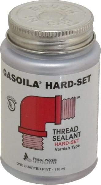 Federal Process - 1/4 Pt Brush Top Can Red Federal Gasoila Hard-Set - 350°F Max Working Temp - Americas Industrial Supply