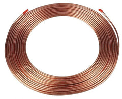 Mueller Industries - 50' Long, 3/16" OD x 0.1275" ID, Copper Seamless Tube - 0.03" Wall Thickness - Americas Industrial Supply