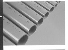 Made in USA - 6" Pipe, 60" Long CPVC Unthreaded Plastic Pipe Nipple - 280 Max psi, 5.709" ID x 6-5/8" OD, Schedule 80, Gray - Americas Industrial Supply