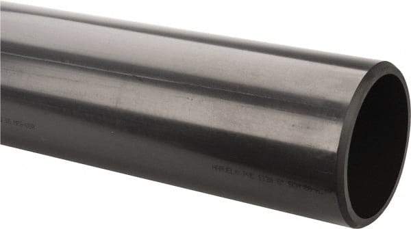 Made in USA - 6" Pipe, 60" Long PVC Unthreaded Plastic Pipe Nipple - 280 Max psi, 5.709" ID x 6-5/8" OD, Schedule 80, Gray - Americas Industrial Supply