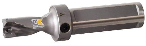 Kennametal - 2.2" Max Drill Depth, 3xD, 0.7339" Diam, Indexable Insert Drill - 2 Inserts, 3/4" Shank Diam, Straight Shank - Americas Industrial Supply