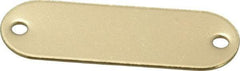 C.H. Hanson - 1-29/32 Inch Wide, Style 1, Brass Blank Metal Plate - 5/8 Inch High, 50 Pieces - Americas Industrial Supply