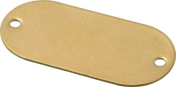 C.H. Hanson - 2-1/8 Inch Wide, Style 1, Brass Blank Metal Plate - 1 Inch High, 25 Pieces - Americas Industrial Supply