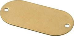 C.H. Hanson - 2-1/8 Inch Wide, Style 1, Brass Blank Metal Plate - 1 Inch High, 25 Pieces - Americas Industrial Supply