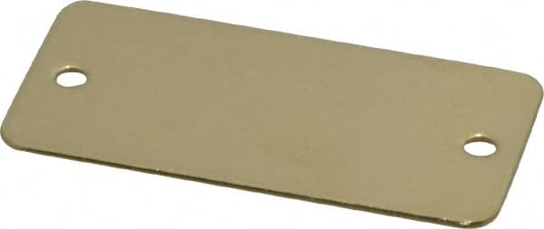 C.H. Hanson - 2 Inch Wide, Style 2, Brass Blank Metal Plate - 1 Inch High, 25 Pieces - Americas Industrial Supply