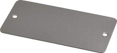 C.H. Hanson - 3 Inch Wide, Style 2, Stainless Steel Blank Metal Plate - 1-1/2 Inch High, 10 Pieces - Americas Industrial Supply