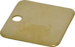 C.H. Hanson - 1-1/4 Inch Diameter, Square, Brass Blank Metal Tag - Blank, 50 Pieces - Americas Industrial Supply
