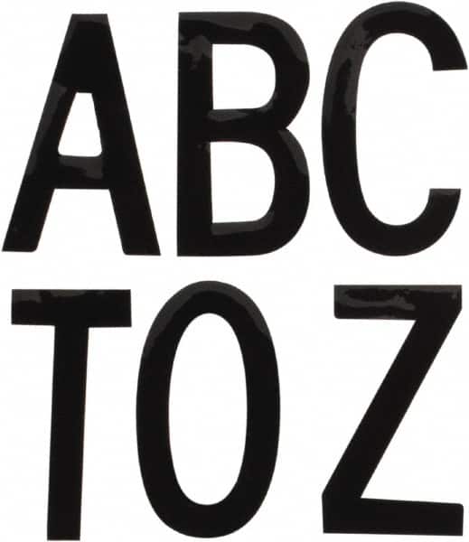 Made in USA - Letter Label - Legend: Let. Set, English, Black - Americas Industrial Supply