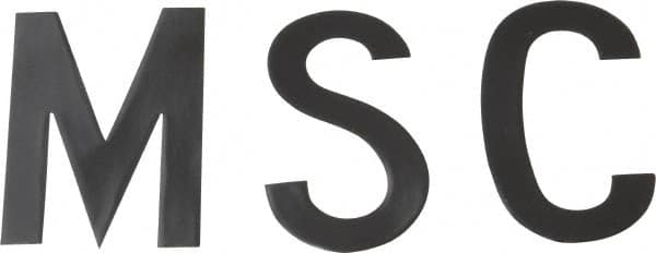 Made in USA - Letter Label - Legend: Letter Set, English, Black - Americas Industrial Supply