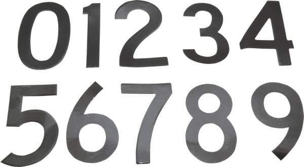 Made in USA - Letter Label - Legend: Number Set, English, Black - Americas Industrial Supply