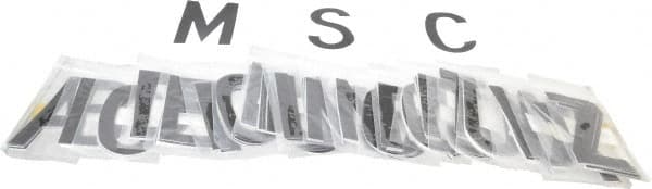 Made in USA - Letter Label - Legend: Letter Set, English, Black - Americas Industrial Supply