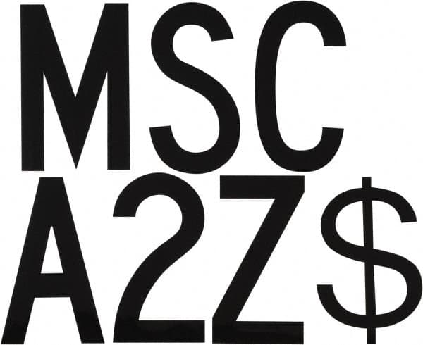 Made in USA - Letter Label - Legend: Complete Set, English, Black - Americas Industrial Supply