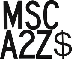 Made in USA - Letter Label - Legend: Complete Set, English, Black - Americas Industrial Supply