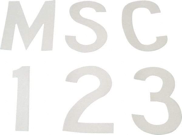 Made in USA - Letter Label - Legend: Complete Set, English, White - Americas Industrial Supply