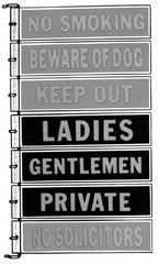 Made in USA - Gentlemen, 8" Wide x 2" High, Aluminum Safety Sign - Americas Industrial Supply