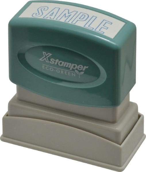 Value Collection - Sample, Blue Pre-Inked Stamp - 1/2 Inch Wide x 1-5/8 Inch Long - Americas Industrial Supply