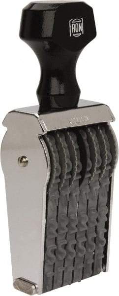 Made in USA - 7/16 Character Size, Numbering Stamp - 6 Bands - Americas Industrial Supply