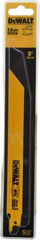 DeWALT - 8" Long x 3/4" Thick, Bi-Metal Reciprocating Saw Blade - Straight Profile, 14 TPI, Toothed Edge, Universal Shank - Americas Industrial Supply