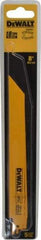 DeWALT - 8" Long x 3/4" Thick, Bi-Metal Reciprocating Saw Blade - Straight Profile, 18 TPI, Toothed Edge, Universal Shank - Americas Industrial Supply
