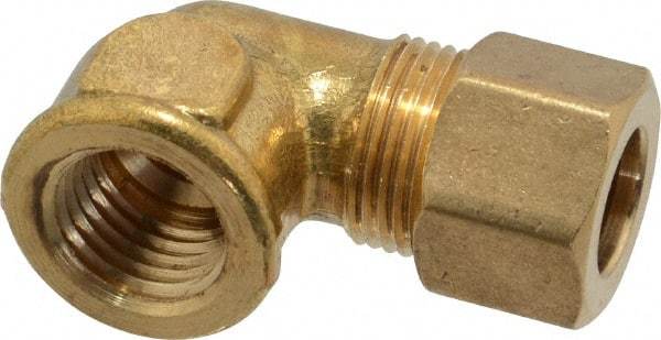 Cerro - 3/8" OD, Brass Female Elbow - Comp x FNPT Ends - Americas Industrial Supply