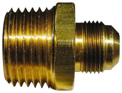 Cerro - 7/8" Tube OD, 45° Brass Flared Tube Male Connector - 3/4 Flare x MIP Ends - Americas Industrial Supply