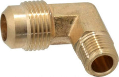 Cerro - 1/2" Tube OD, 45° Brass Flared Tube Male Elbow - 1/4 Flare x MIP Ends - Americas Industrial Supply