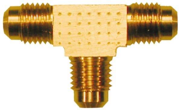 Cerro - 5/8" Tube OD, 45° Brass Flared Tube Union Tee - Flare x Flare x Flare Ends - Americas Industrial Supply