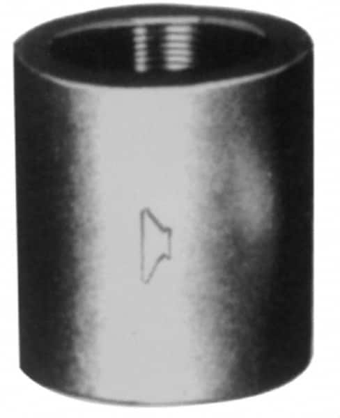 Made in USA - Size 1-1/4", Class 3,000, Steel Black Pipe Coupling - 3,000 psi, Socket Weld End Connection - Americas Industrial Supply