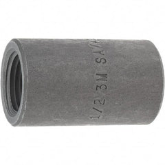 Made in USA - Size 1/2", Class 3,000, Forged Carbon Steel Black Pipe Coupling - 925 psi, Threaded End Connection - Americas Industrial Supply