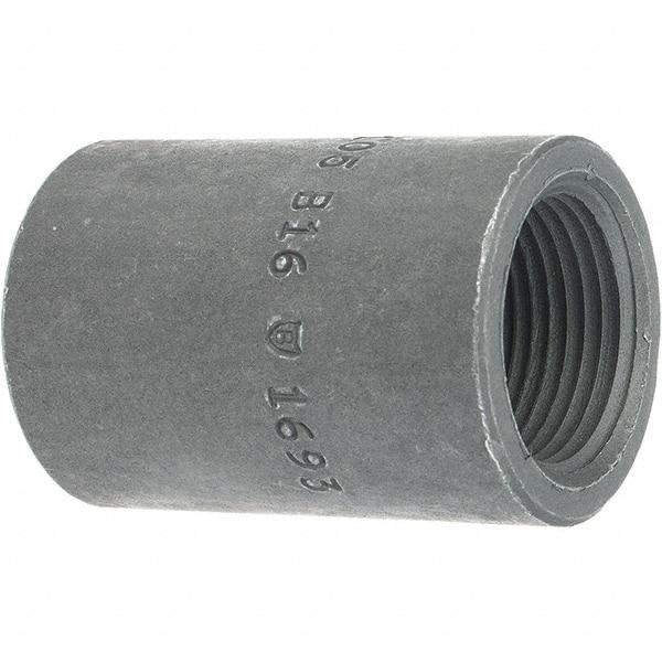 Made in USA - Size 3/4", Class 3,000, Forged Carbon Steel Black Pipe Coupling - 925 psi, Threaded End Connection - Americas Industrial Supply