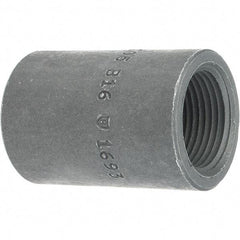 Made in USA - Size 3/4", Class 3,000, Forged Carbon Steel Black Pipe Coupling - 925 psi, Threaded End Connection - Americas Industrial Supply