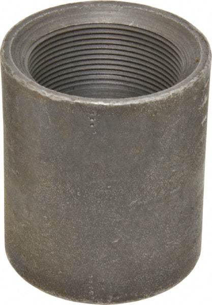 Made in USA - Size 2", Class 3,000, Forged Carbon Steel Black Pipe Coupling - 925 psi, Threaded End Connection - Americas Industrial Supply