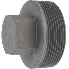Made in USA - Size 2", Class 3,000, Forged Carbon Steel Black Pipe Square Plug - 925 psi, Threaded End Connection - Americas Industrial Supply
