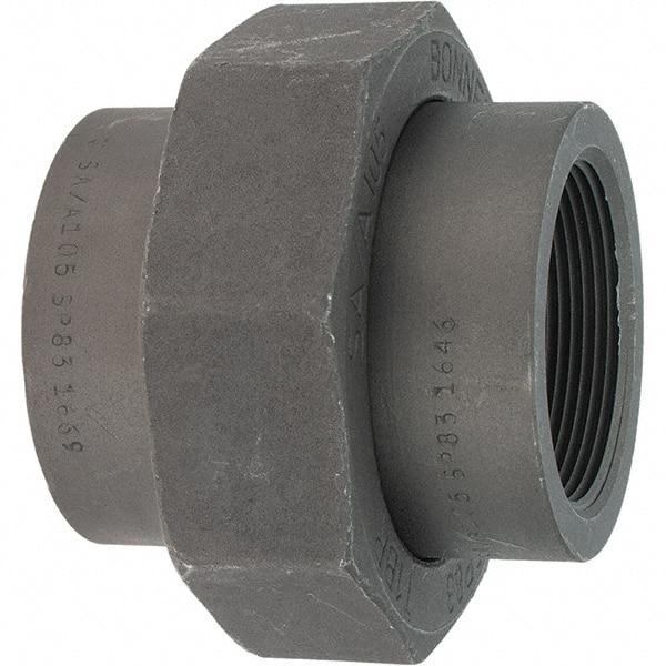 Made in USA - Size 2", Class 3,000, Forged Carbon Steel Black Pipe Union - 925 psi, Threaded End Connection - Americas Industrial Supply