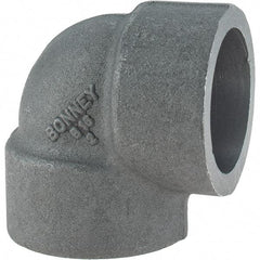 Made in USA - Size 1-1/4", Class 3,000, Forged Carbon Steel Black Pipe 90° Elbow - 925 psi, Socket Weld End Connection - Americas Industrial Supply