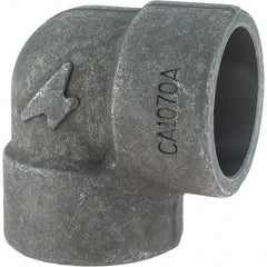 Made in USA - Size 1-1/2", Class 3,000, Forged Carbon Steel Black Pipe 90° Elbow - 925 psi, Socket Weld End Connection - Americas Industrial Supply