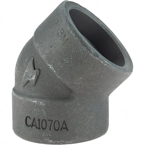 Made in USA - Size 1-1/2", Class 3,000, Forged Carbon Steel Black Pipe 45° Elbow - 925 psi, Socket Weld End Connection - Americas Industrial Supply