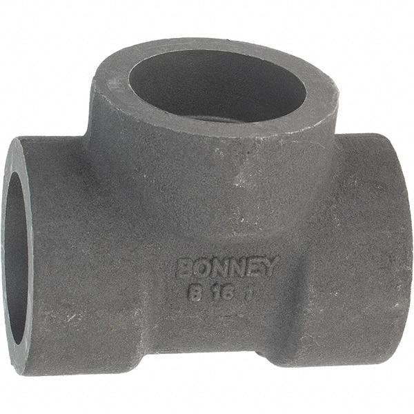 Made in USA - Size 1", Class 3,000, Forged Carbon Steel Black Pipe Tee - 925 psi, Socket Weld End Connection - Americas Industrial Supply